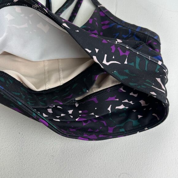 Lululemon Free Flow Sports Bra Shadow Wrap Multi Black workout yoga gym Size 6 - Picture 3 of 4